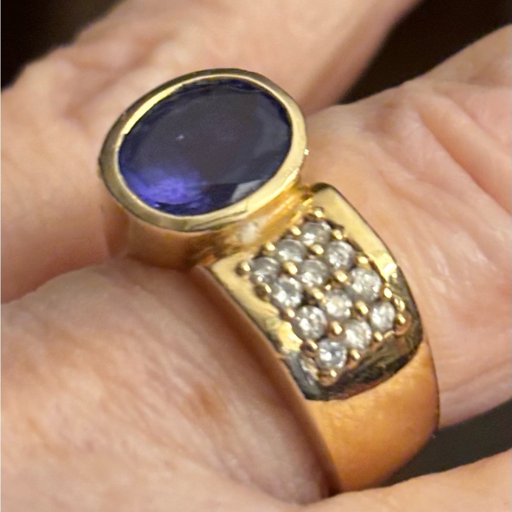Tanzanite/Diamond 14k ring